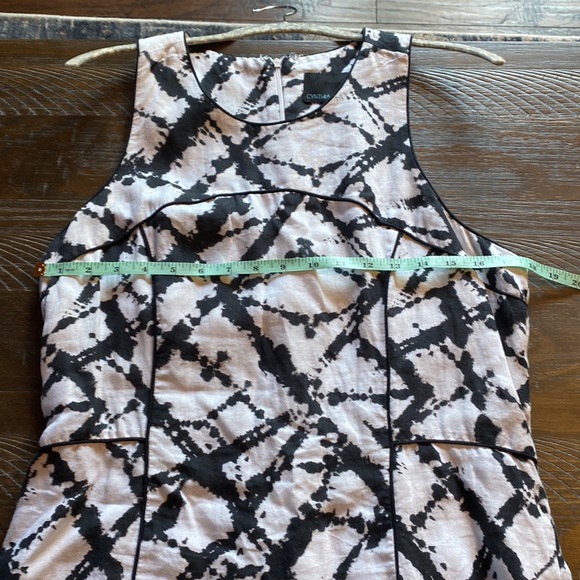 Women’s Cynthia Rowley Racer Back Linen Abstract Print Dress Size 14 - Picture 6 of 7